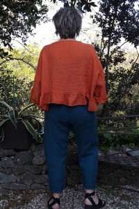 Top lin Celestin rouille et pantalon lin Gabriel