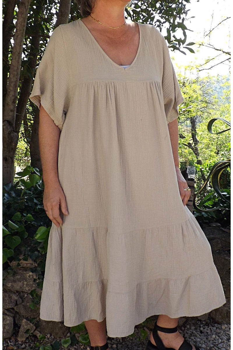 Robe coton gaufré outlet