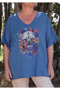 T-Shirt coton Max bleu imprimé et pantalon Tim