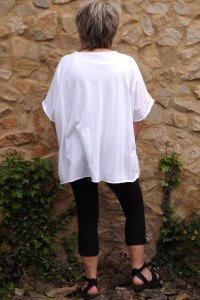 T-Shirt grande taille Gaston blanc et pantalon Alix