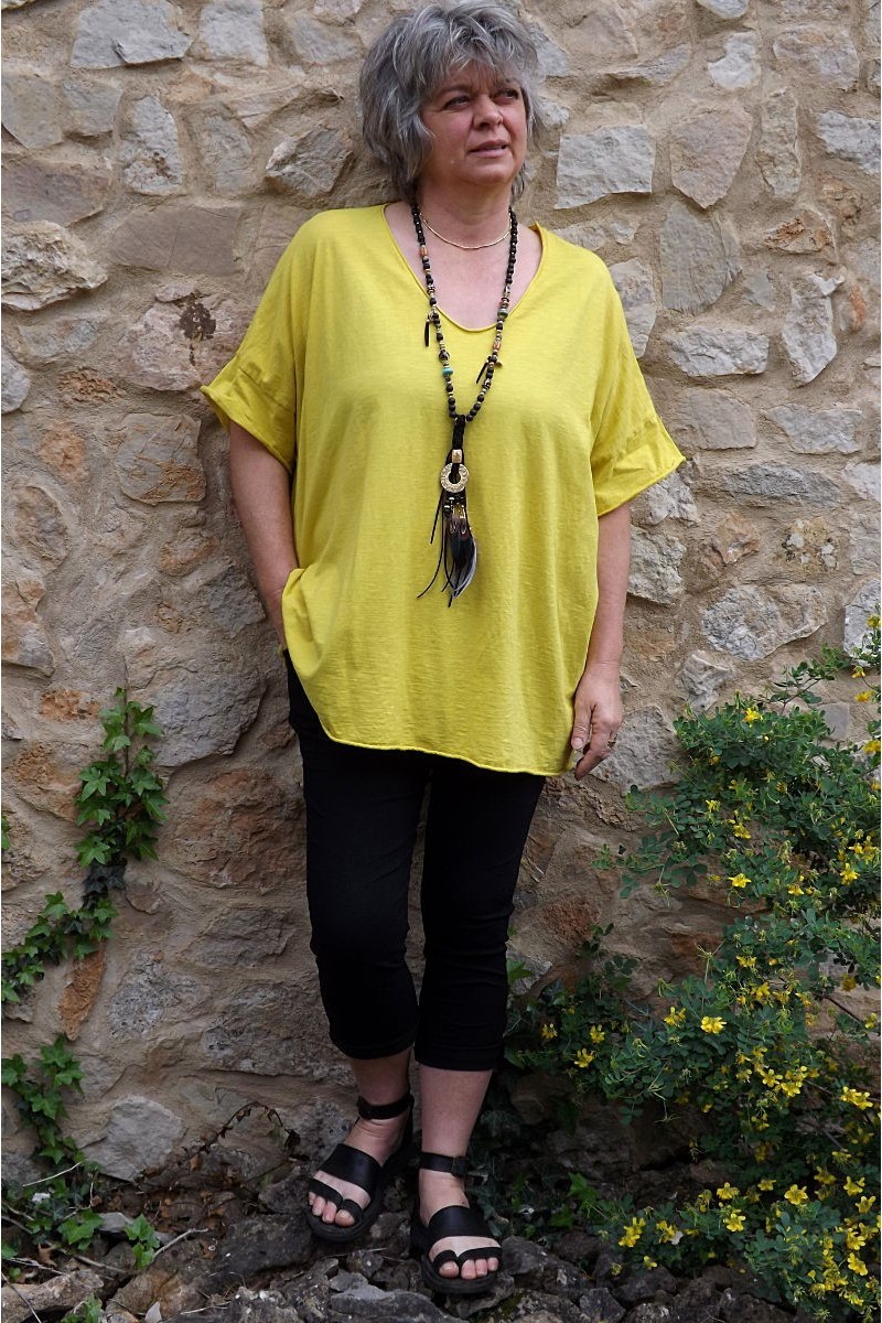 T-Shirt grande taille Gaston jaune