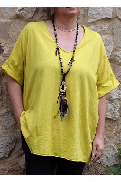 T-Shirt grande taille Gaston jaune