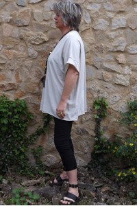 T-Shirt grande taille Gaston beige et pantalon Alix