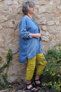 Tunique en Tencel Gladis jean clair et pantalon Tim