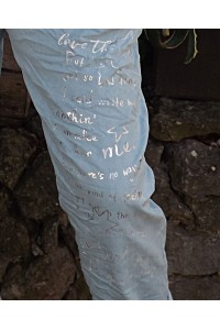 Pantalon grande taille Tim vert d'eau imprimé
