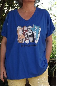 T-Shirt imprimé basket bleu roi et pantalon Tim