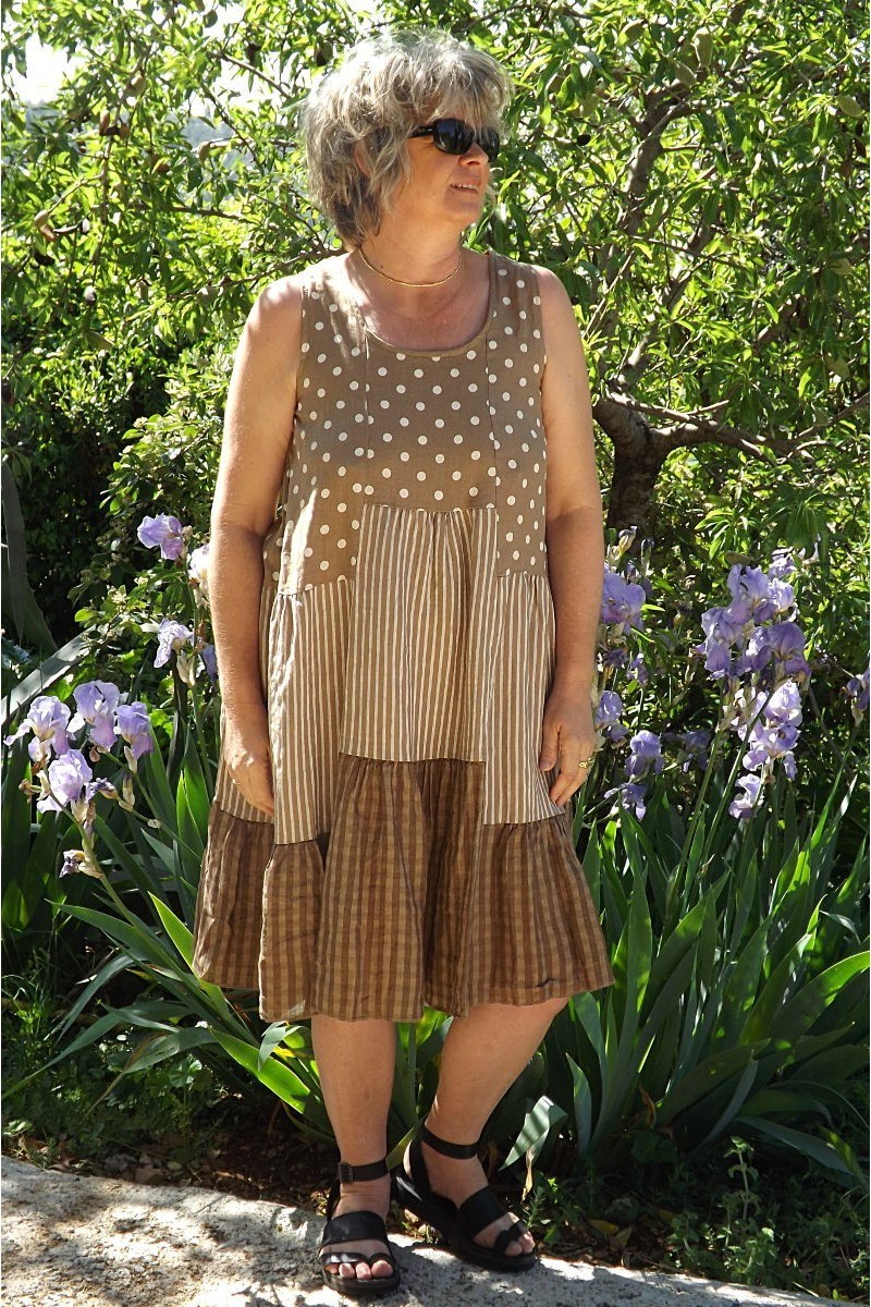 robe lin sans manche