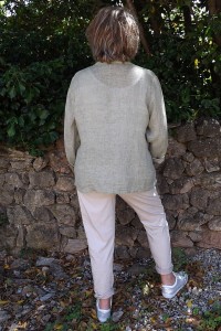 Veste blazer lin Diane kaki et pantalon Oscar