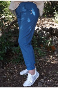 Pantalon grande taille Oscar bleu