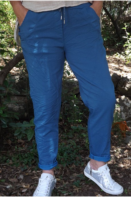 Pantalon grande taille Oscar bleu
