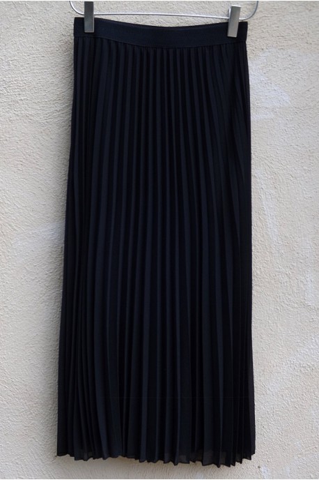 Jupe longue plissée noire