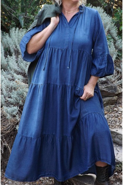 Robe longue en tencel Pauline