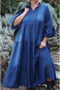 Robe longue en tencel Pauline