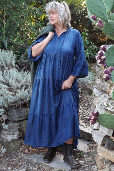 Robe longue en tencel Pauline