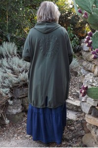 Veste sweat capuche Anabelle kaki