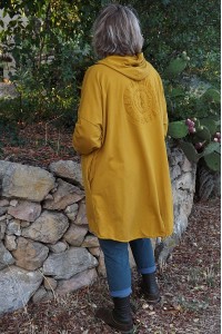 Veste sweat capuche Anabelle curcuma