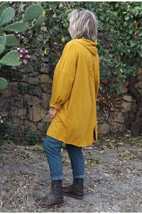 Veste sweat capuche Anabelle curcuma