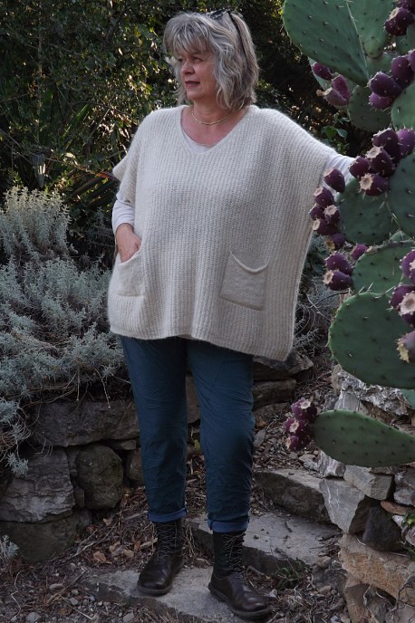 Pull sans manches Isidore beige