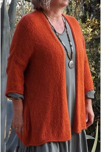 Gilet Grégoire Oversize potiron et robe Célestine