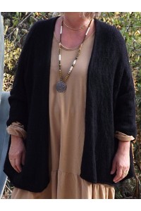 Gilet Grégoire Oversize noir et robe Célestine