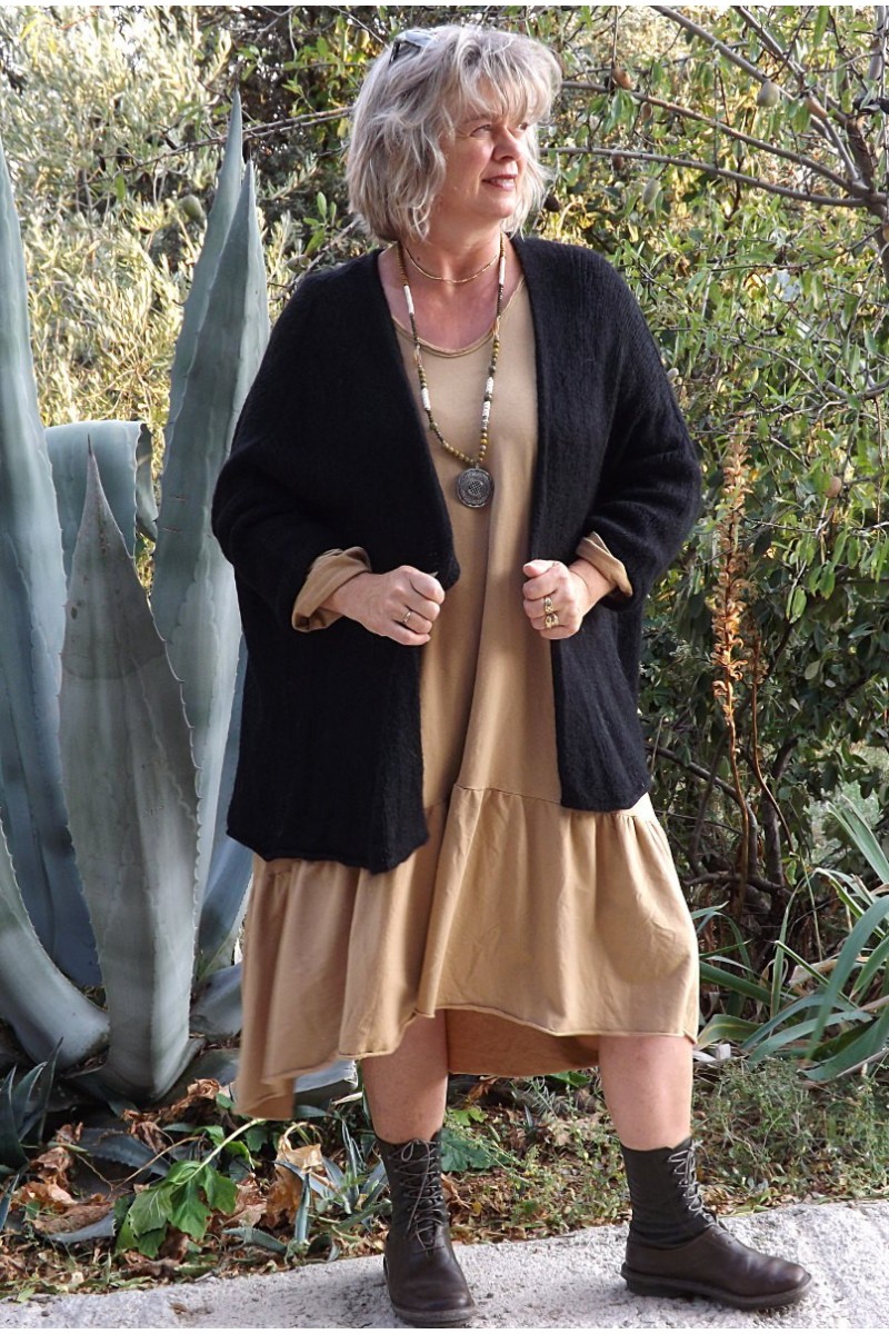 Gilet Grégoire Oversize noir et robe Célestine Gilet Grégoire Oversize noir et robe Célestine