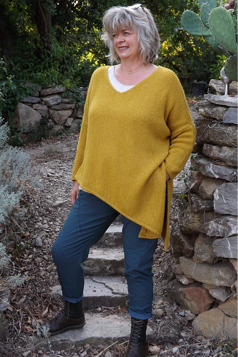 Pull long femme top grande taille