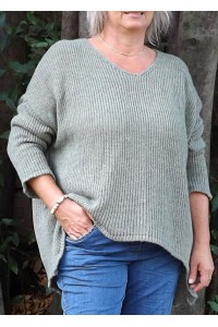 Pull oversize Léon kaki et pantalon Roméo