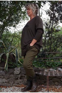 Sweat Oversize Mario chocolat et pantalon Tom