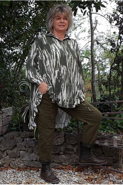 Chemise oversize Livia kaki et pantalon Tom