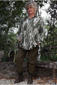 Chemise oversize Livia kaki et pantalon Tom