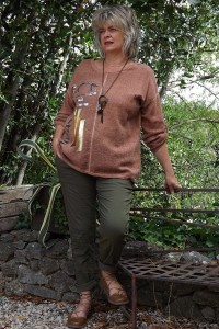 Sweat grande taille Greg et pantalon Willou kaki