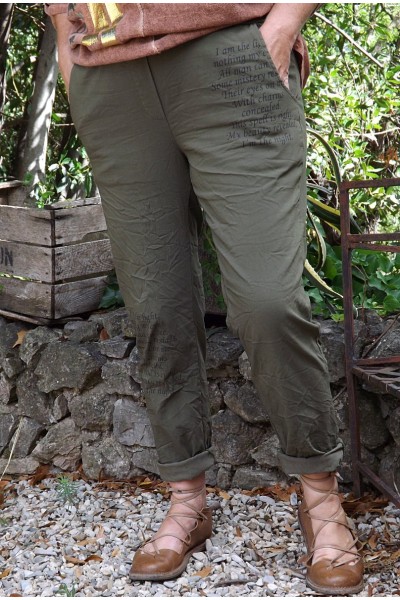 Pantalon grande taille Willou kaki