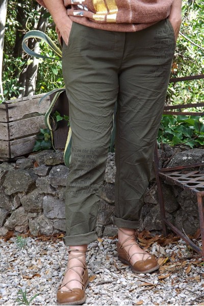 Pantalon grande taille Willou kaki