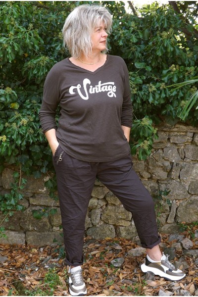 T-Shirt manches longues Luc chocolat