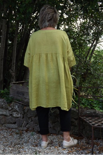 Tunique lin grande taille Marinette golden