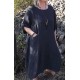 Robe longue lin grande taille Costine anthracite