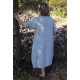 Robe longue lin grande taille Costine gris perle