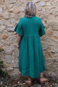 Robe ou veste lin Suzette vert véronèse