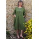 Robe lin Amélie vert équateur