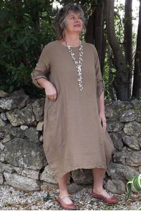 Robe lin Amélie cappuccino