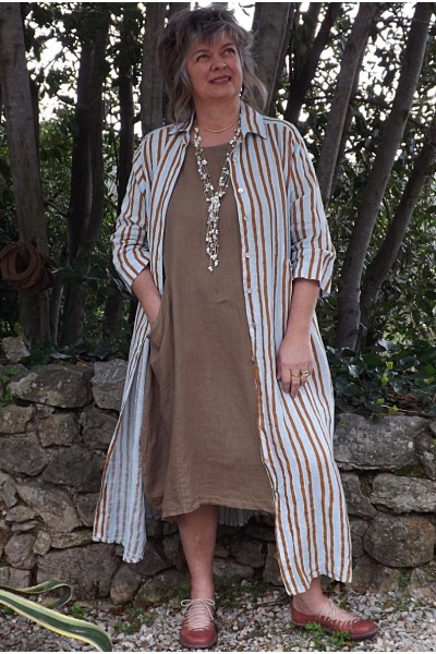 Robe lin Amélie cappuccino
