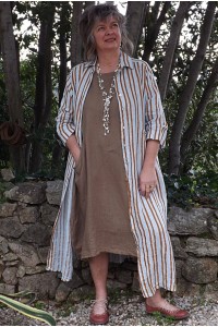 Robe lin Amélie cappuccino