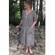 Robe longue lin grande taille Luce taupe