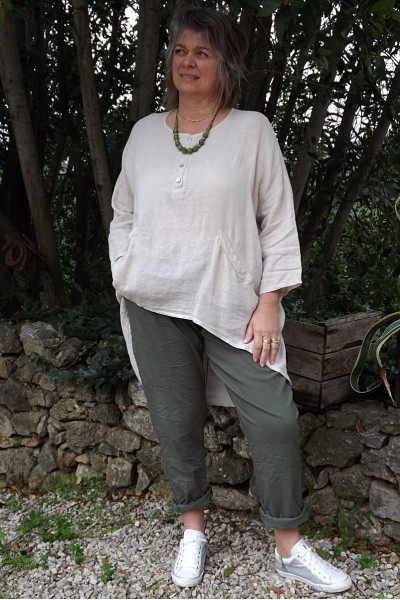 Tunique lin grande taille Eden couleur lin