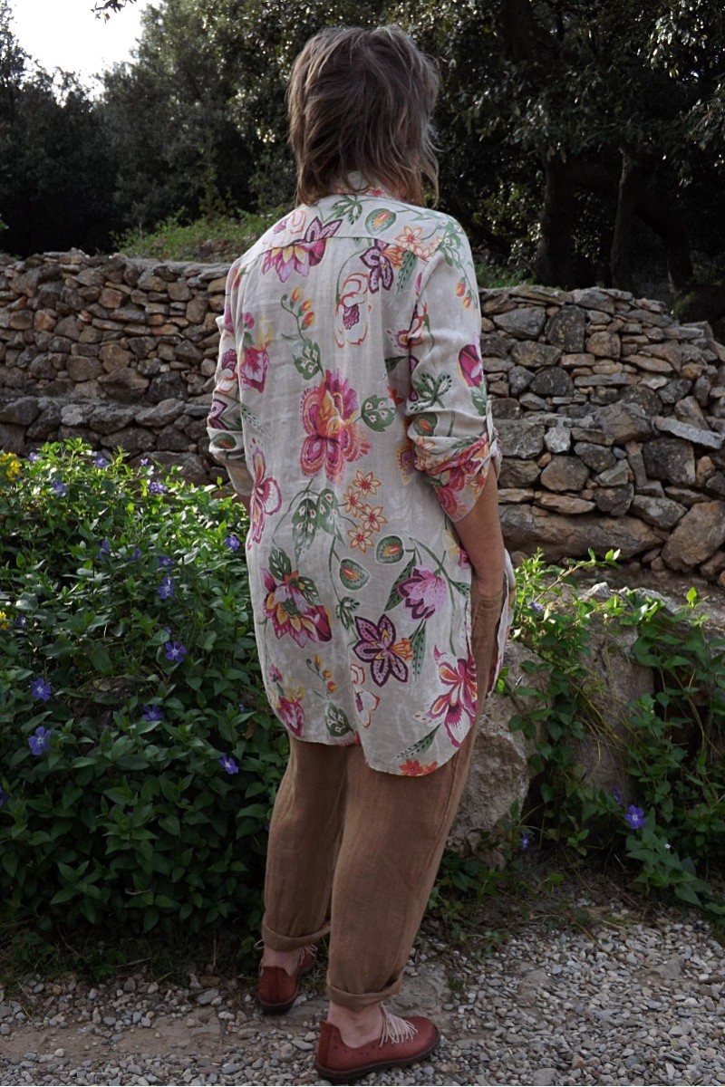 Liquette Mi-longue Rose Pomme – Taille 6 – Imprimé Floral Ardoise/soufre – Neuf Avec étiquettes !
