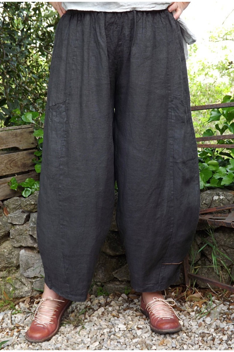 Pantalon lin Marco anthracite 