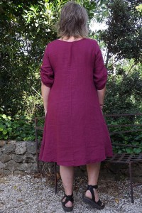 Robe lin Talia pourpre