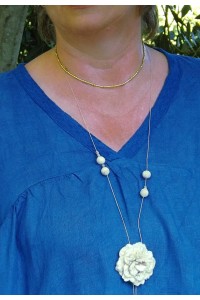 Tunique lin grande taille bleu roi Paulette