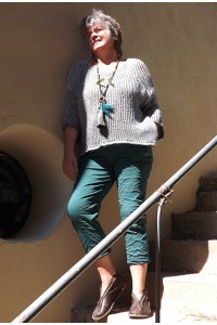 Pull Hubert gris fils brillants et pantalon Théo