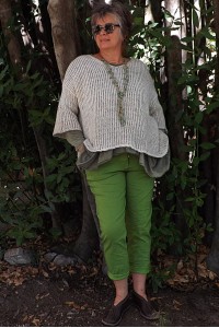 Pantalon Thèo tilleul et pull Hubert